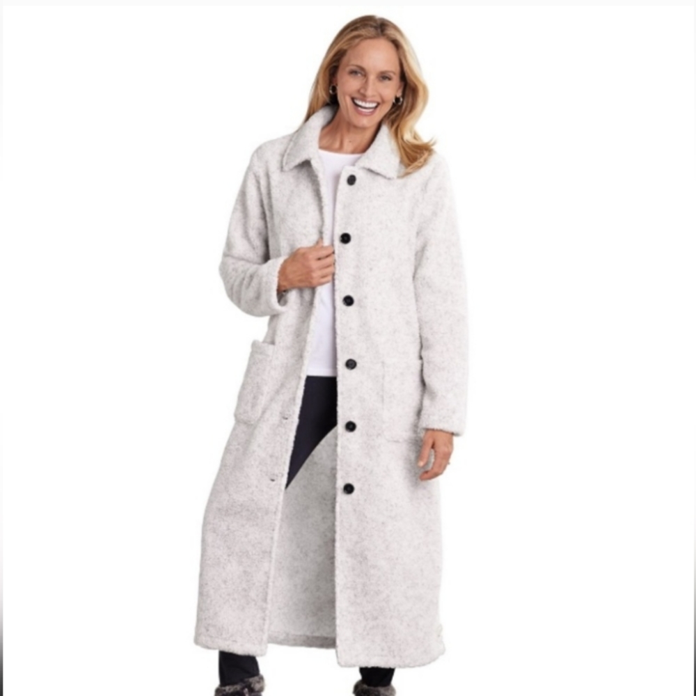 NWOT Longline Berber Coat by Easy Essentials, Size XL